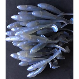 Worm Bar 3.5” SWIMMING MINNOW, PADDLE TAIL, SWIMBAIT, BASS LURE (25) 4 COLORS - Alewife