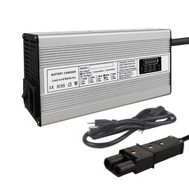 Abakoo 48V 5A Battery Charger for Yamaha Golf Cart G19 G22, with 2 Pin Plug, LED Display, 48 Volt 5 Amp