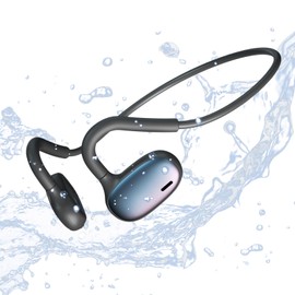 Ulian - Auriculares deportivos de oído abierto, con Bluetooth 5.3 de conducción de aire, con graves profundos, cancelación de ruido y uso cómodo, audífonos deportivos impermeables IPX6 para gimnasio,