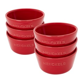 HENCKELS Ceramic 6-pc Round Ramekin Set - Cherry Red