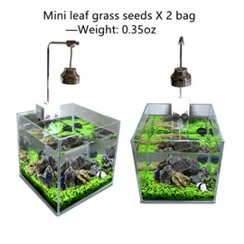 LUKAWES 2 Pack Aquarium Plants S.e.e.ds for Fish Tank - Mini Leaf, Aquarium Foreground Decor, Easy-to-Grow Real Carpet Plants for Fish Tanks