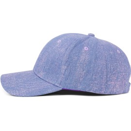 styleBREAKER 04023087 Unisex Jeans Baseball Cap Mottled 6-Panel Denim Baseball Cap Metal Buckle Adjustable, Lilac Blue