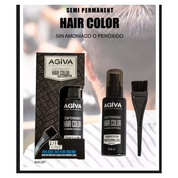 Agiva Tinte Semipermanente De Barba Y Bigote Listo Para Usar