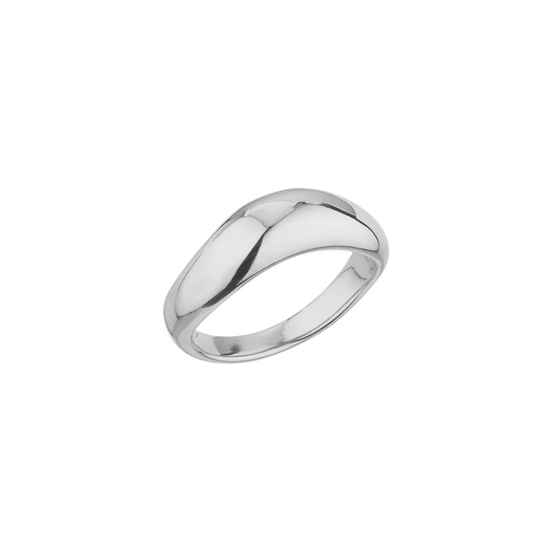 Gold&Dear 14KGP Bold Wave Ring White Gold M(No.11) / 골드앤디어