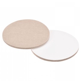 TA-VIGOR Filz-Möbelpads, rund, selbstklebend, Bodenschoner für Holzböden, rutschfeste Pads, kratzfeste, beige Pads für Sofas, Schreibtische, Schränke, 4 Stück
