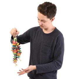 HappyBird Parrot Toy Wind Chime, Bird Toy for Parrots and Large Parakeets, Cockatiels