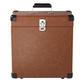 Crosley CR401-TA Record Carrier Case for 30+ Albums, Tan