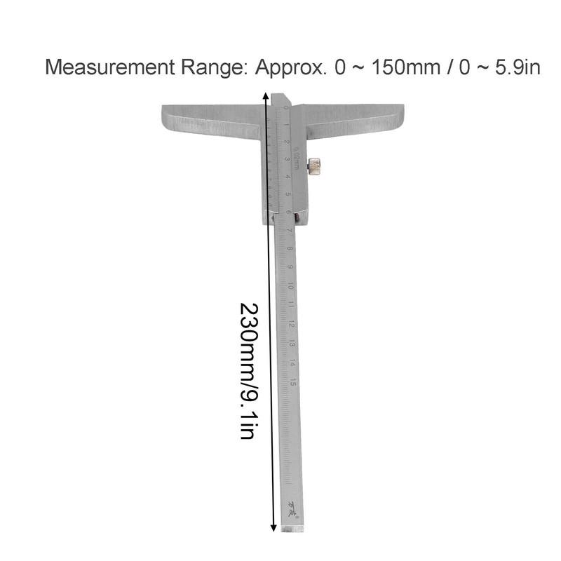 Depth Caliper Metal Gauge 0.02mm High Accuracy Micrometer Vernier Caliper