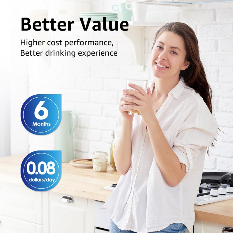 Overbest OB6008 Refrigerator Water Filter Replacement for 4396841, Everydrop® Filter