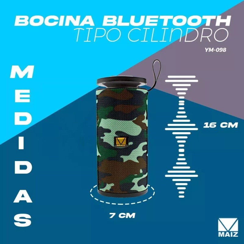 Maíz 5pzs Bocina Bluetooth Fm Usb Sd Tws Luz Led