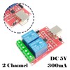 TopHomer 5V USB Relay 2 Channel Programmable Computer Control Switch