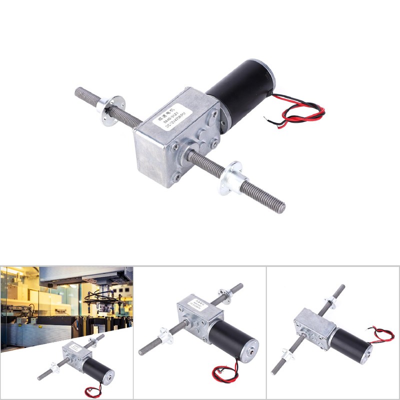 Worm Gear Motor Right and Left Hand Shaft Coaxial M8