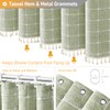 BTTN Boho Shower Stall Curtain - 36x72 Narrow Linen Ultra
