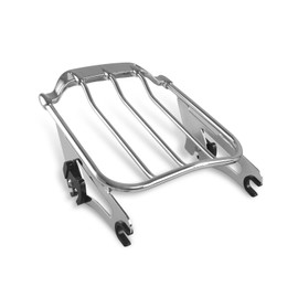 SWESGI Two Up Air Wing Luggage Rack Detachable Mounting Rack Compatible for Harley Davidson Touring 2009-2026 Street Glide Electra Glide Road Glide Road King (Style B Chrome)