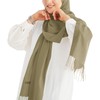 ANKOMINA Women Fashion Solid Color Muslim Hijab Scarf Soft Tassel