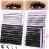 DIY Lash Extension Kit 100D+150D Volume Lash Clusters with Spikes