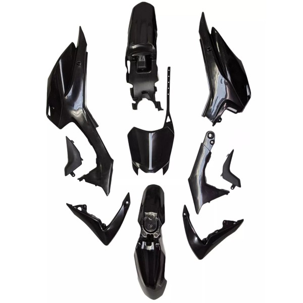 RedCap ABS Plastic Body Fairing Kit Set Black for HONDA