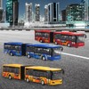 crelloci City Bus Toy for Kids, Die Cast Alloy Pull