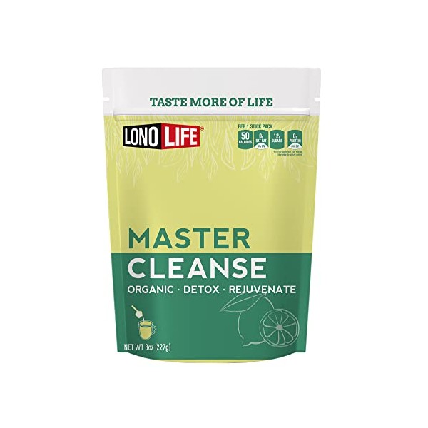 LonoLife - Master Cleanse Lemonade - Detox Lemonade Diet Powder - Organic, Gluten-Free - 8 oz Bulk Package- 15 Servings