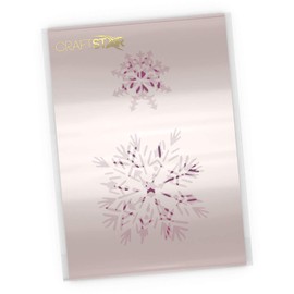 CraftStar Small Snowflake Stencil Set - 4 Reuseable Snowflake Craft Templates (2 x A5 Sheets)