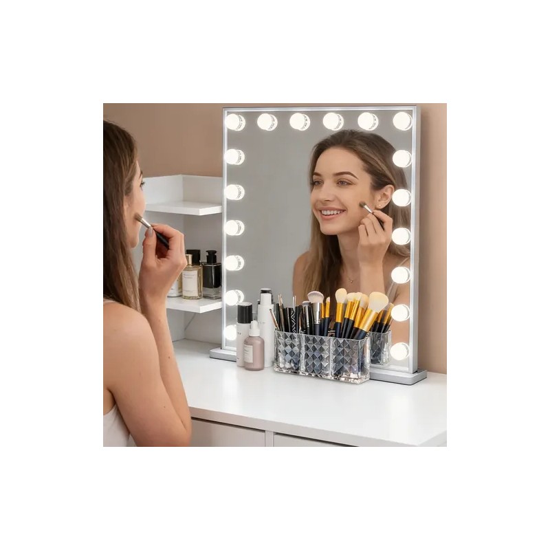 Organizador Maquillaje Acrílico 3compartimentos Transparente