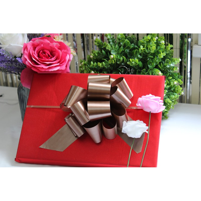 Pull Bows Brown Decorative Ribbon Bows for Gift Wrapping Presents