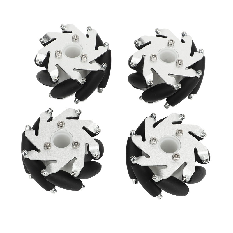4Pcs 60mm Omnidirectional Wheel Aluminum Alloy Omni Directional Wheel Set