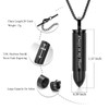 Oinsi Double-Side Engraving Cross &Mom/Dad/Son Keepsake Memorial Jewelry -Black Bullet