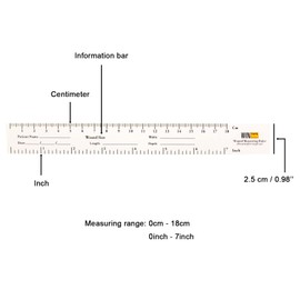 WIN TAPE 18cm / 7'' Educare Wound Ruler (Paper) Wound Measuring Tape (Pack of 100) Medical Medimeter