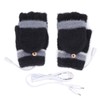 1 Pair USB Heated Gloves Half Finger Full Finger Double
