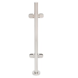 Glass Balustrade Railing Post 304 Stainless Steel Railing Post, Glass Railing Handrail Post, Deck and Swimming Pool Guardrails Post Glass Stair Railing System (35" Mid Post)