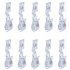 CM Hardware Transparent Pop Clip Holder Set of 10 Pop