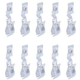 CM Hardware Transparent Pop Clip Holder Set of 10 Pop Clips Rotatable Price Tag Stand Price