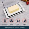 KITCHENDAO Airtight Flip-Top Butter Dish with Lid for Countertop and