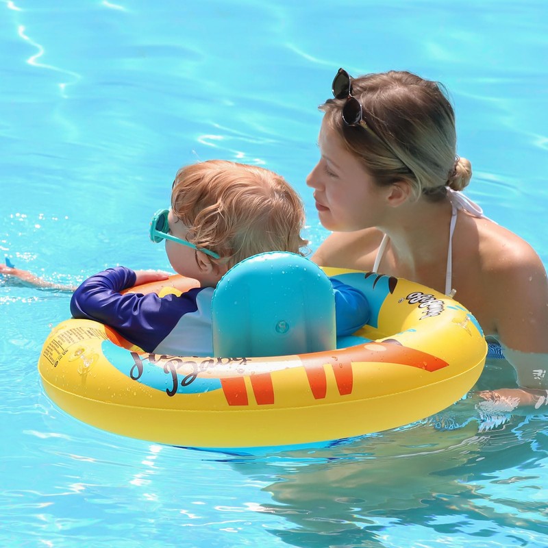 Swimbobo Inflatable Baby Swim Pool Float with Safe Seat and