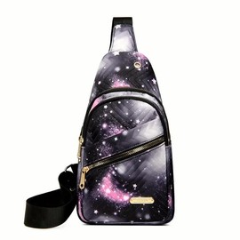 Women's Chest Bag, Large Capacity Crossbody Bag, Lightweight Foldable Quilted Casual Portable Trendy Versatile Shoulder Sling Bag:_Brown Leopard