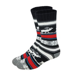 Different Touch Winter Heated Warmth Lodge Thermal Socks Chirstmas Present For Man (Deers)