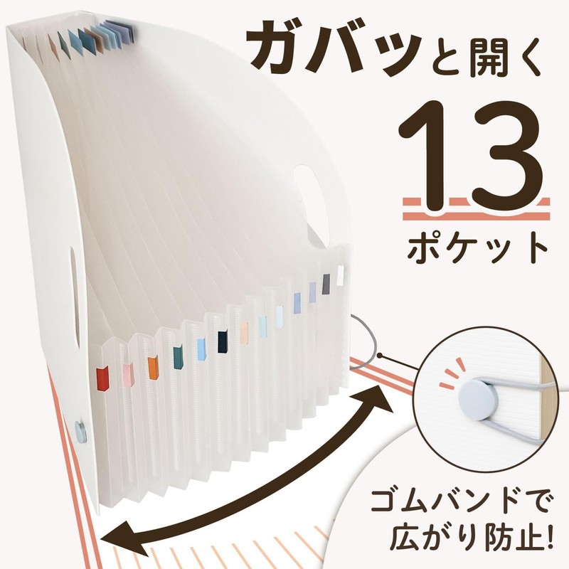 Lihit Lab F7690-0 Document Box, A4, Vertical, White