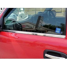 Brighter Design 2pc. Chrome Window Sill Trim fit for Chevy Silverado 2007-2013