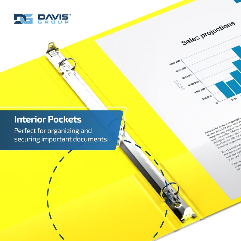 Easyview® Premium, 3" Round Ring, View Binder - Yellow