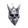 Skull Necklace for Men, Gothic Cross Skull Necklace, Viking Goat