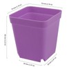 HOIGON 100 Pack 3 Inch Purple Square Nursery Pot, Durable