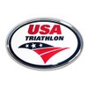 USA Triathlon Chrome Auto Emblem