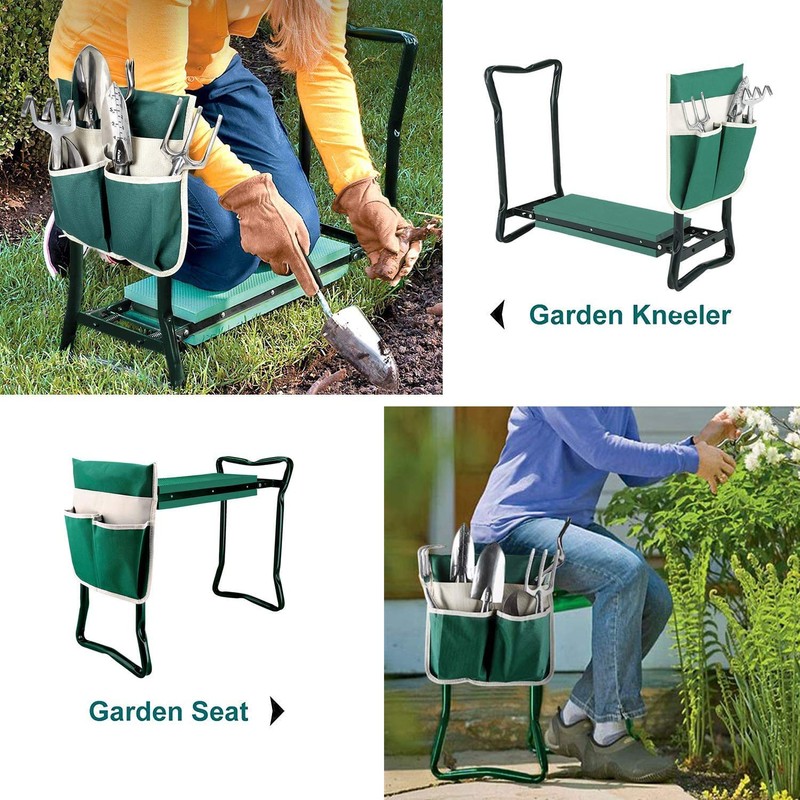 BESTHLS Garden Kneeler and Seat - Heavy Duty Folding Stool