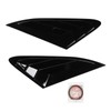 2PCS Rear Side Window Louver Gloss Black Sporty Look Scratch