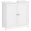 kleankin 23.5" Pedestal Sink Storage Cabinet, Freestanding Bathroom Under Sink