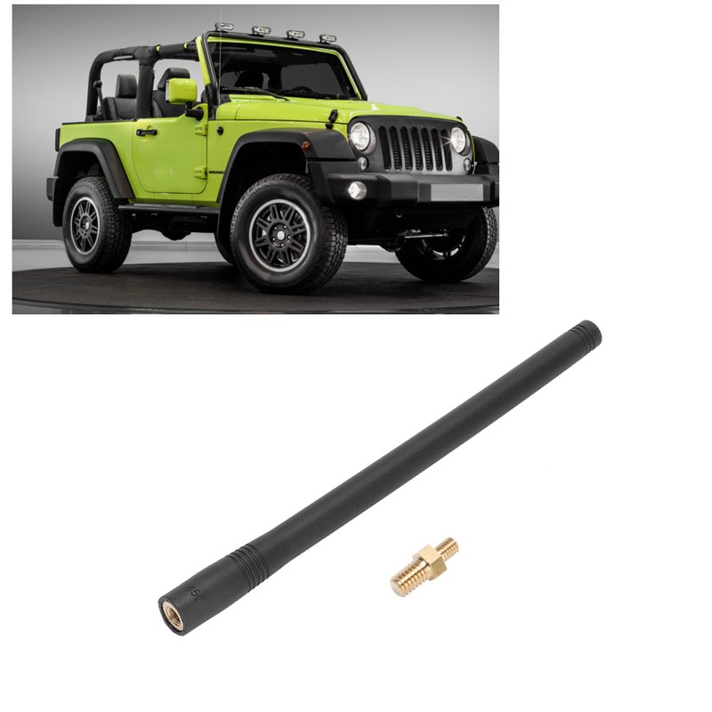 7.5in Black Radio Antenna Modified Fits for Jeep Wrangler 2007-2017