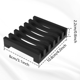 Vilike - Jabonera de Silicona de 2 Piezas, jabonera de Drenaje, Soporte para jabonera de baño, jabonera Antideslizante, Drenaje rápido, Adecuado para el hogar, la Escuela, el Gimnasio (Negro)