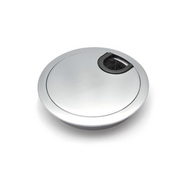 80mm Computer Metal Grommet Desk Table Cable Tidy Wire Cover Aluminium