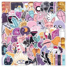 100 Pcs Witchy Stickers,Cartoon Apothecary Aesthetic Waterproof Stickers,Vinyl Stickers for Water Bottle,Laptop,Phone,Skateboard Stickers for Teens